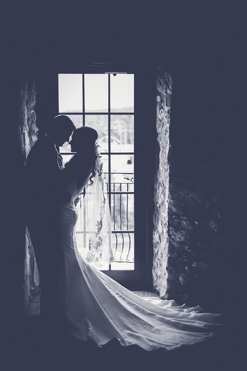 Wedding Couple in Ethereal Garden